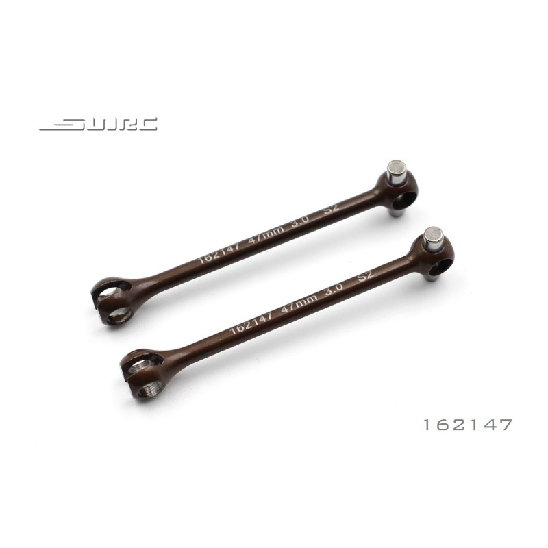 cardans  SPRING STEEL  transmission CVD 47mm pin 3mm voiture rc SNRC 1/10 R3 G et C - OPTION ACIER RESSORT