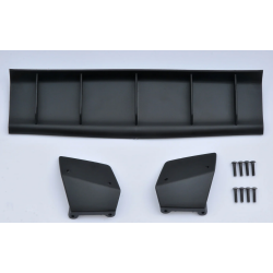 Achterwing 230mm PLASTIC met PLASTIC steunen rc auto 1/5 Genius XR4, Mecatech, MDC Duox  - ZWART te koop belgie rc winkel