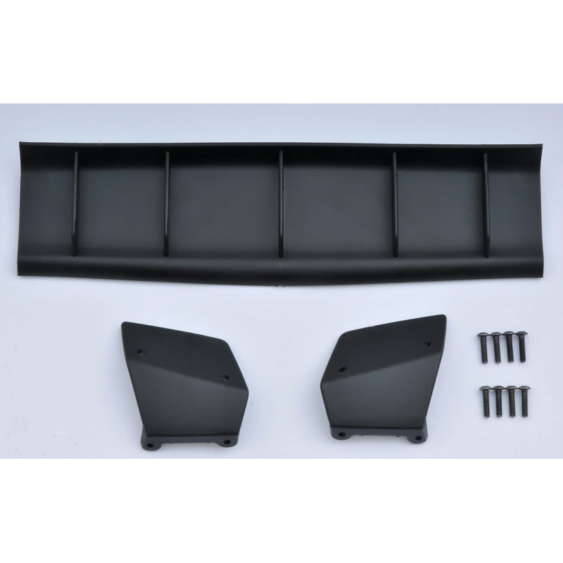 Achterwing 230mm PLASTIC met PLASTIC steunen rc auto 1/5 Genius XR4, Mecatech, MDC Duox  - ZWART te koop belgie rc winkel