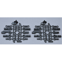 Kit chapes tirants supports carrosserie voiture RC MCD XR5, XS5 - Rod End / Body Mount / Linkage Plastic Set
