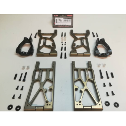 Kit triangles suspension COMPLET voiture RC MCD XR5 - ALUMINIUM