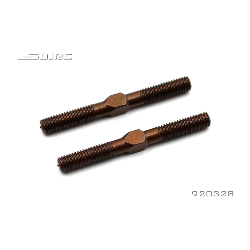 Kit 2 biellettes de carrossage filetée ARRIERE 28mm voiture RC SNRC R3