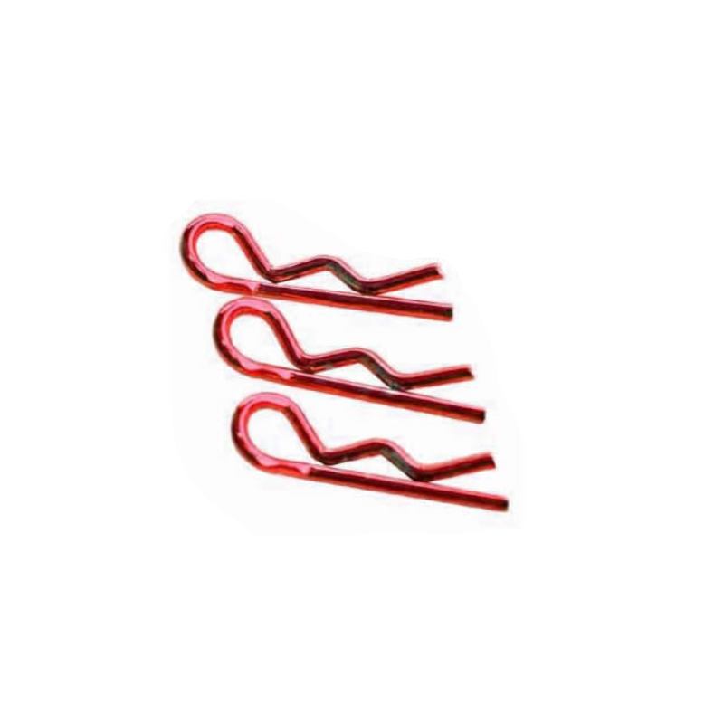 Set 10 body clips carrosserie RC auto 1/10 - ROOD SMALL HEAD