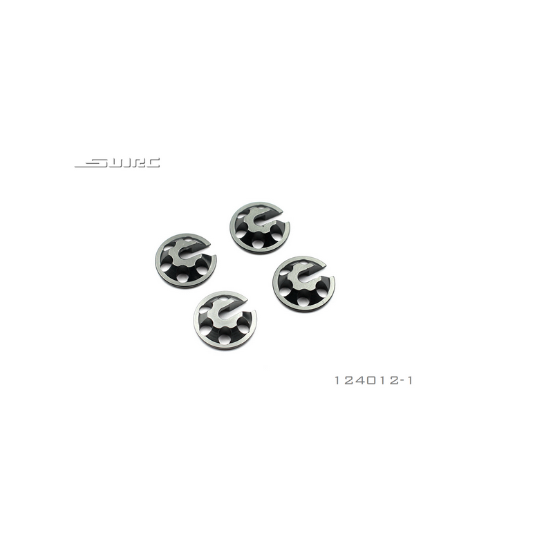 Kit 4 coupelles support ressort d'amortisseur voiture rc SNRC R3 - OPTION LOW GRAVITY -1mm