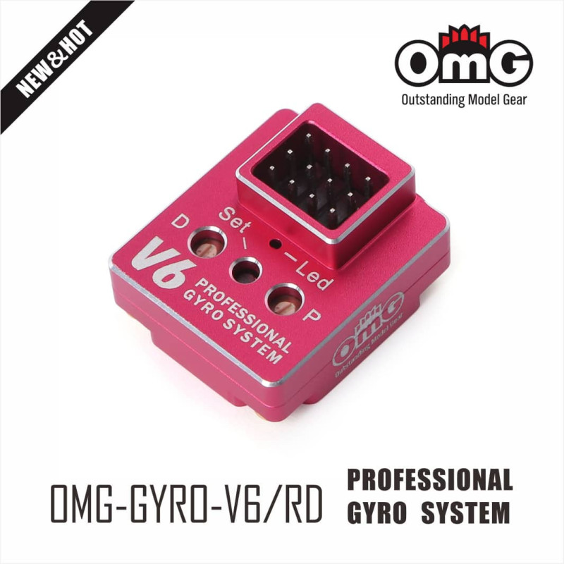 Gyroscope V6 OMG voiture rc drit - ROUGE