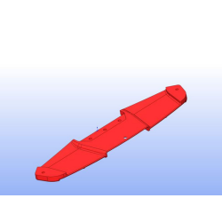 Support INFERIEUR de parechoc / lame aérodynamique avant voiture rc 1/5 Genius XR4 22 - Option CARBONE