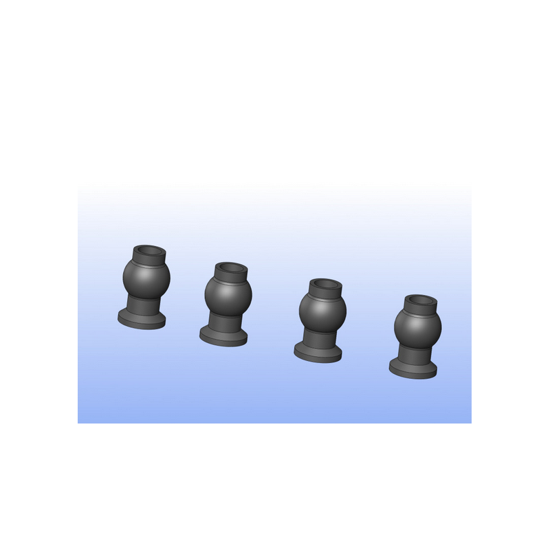 Set 4 uniball gebied 6mm voor Genius XR4 auto's