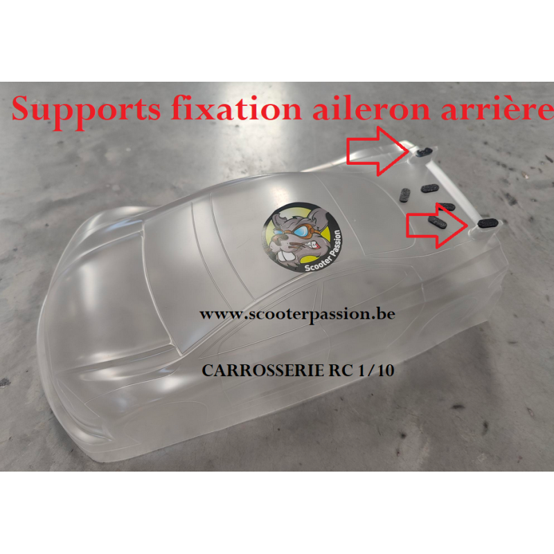 Kit 2 renforts interne fixation aileron voiture rc 1/10 à vendre belgique magasin rc