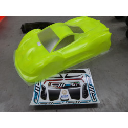 Bodywork auto RC GT 1/8 GT3 PIP AERO - FLUO YELLOW GESPOTEN