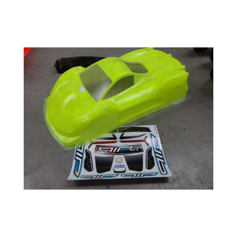 Bodywork auto RC GT 1/8 GT3 PIP AERO - FLUO YELLOW GESPOTEN