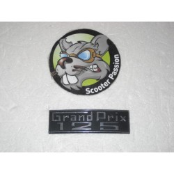 125 Grand Prix" embleem Lambretta GP/DL schort bij scooter passion in belgië