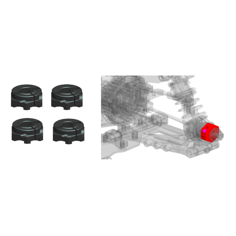 Set conversie "schuimbanden" RC auto SNRC 1/10 SNRC R3 G, C,  Pro V2 - OPTIE