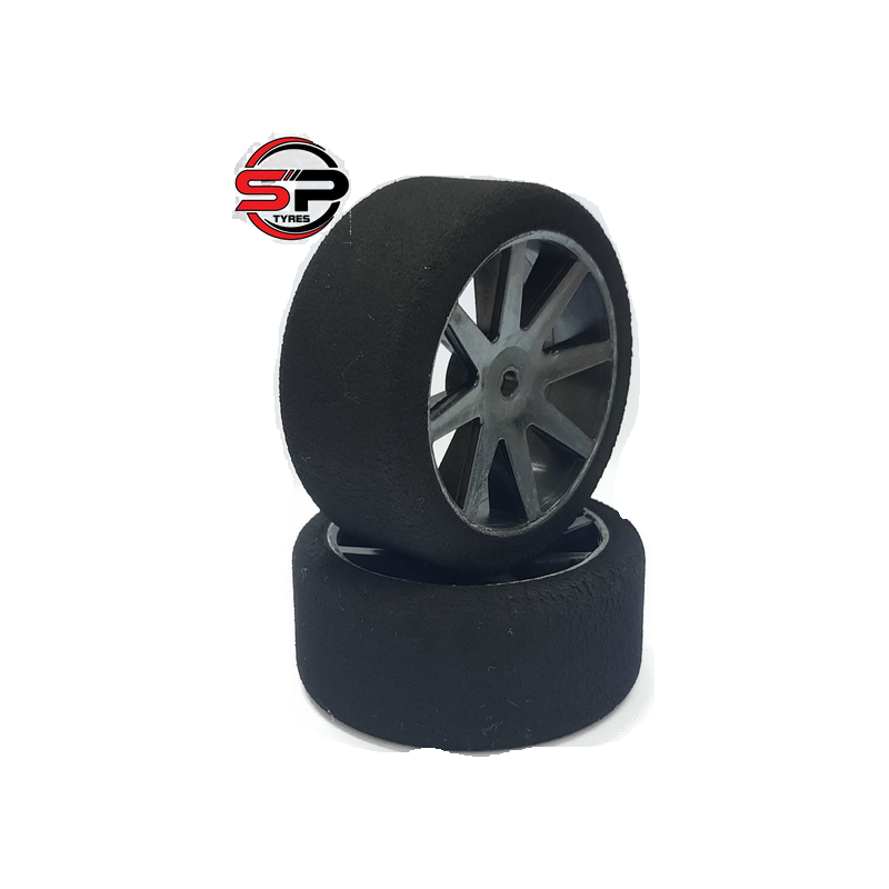 Kit 2 pneus mousse ARRIERE 37° Shore - Voiture RC 1/10 - SP TIRE