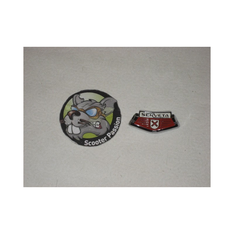Emblème de tablier "Serveta" Lambretta LI Serie 3 chez scooter passion