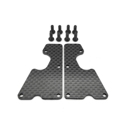 Set 2 GRAPHITE inserts VOORAAN ophaningsarmen rc auto Genius GT8.23 - OPTION