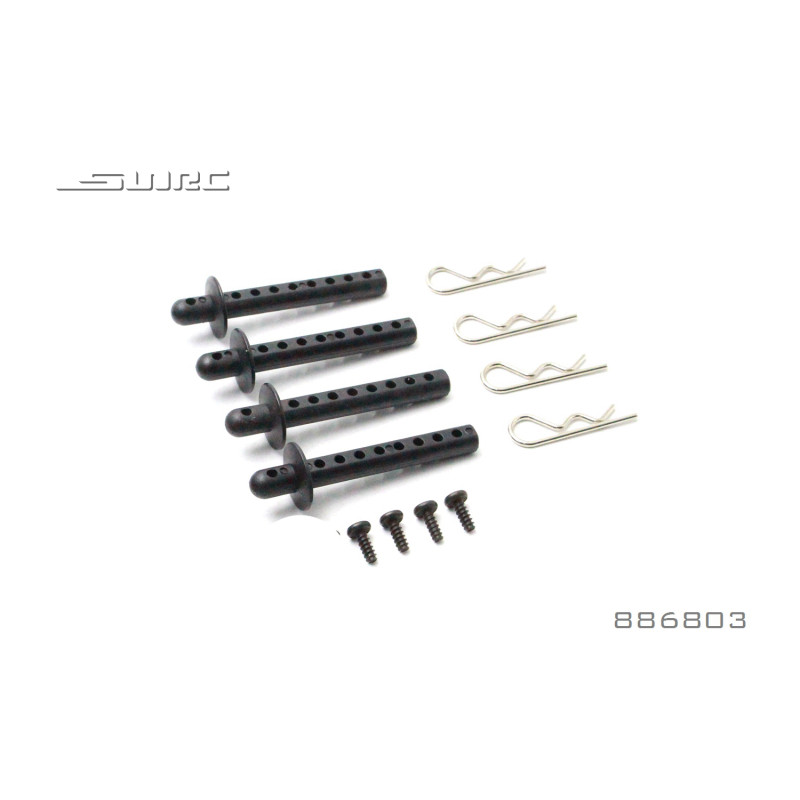 Kit montants PLASTIC montage carrosserie voiture rc SNRC GT 1/8