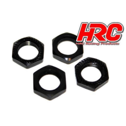 Set 4 wielschroeven 17mm rc auto  GT 1/8  - CNC ZWART - 1mm