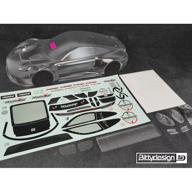 Body rc 1/7 Bittydesign Porsche GT3R  te koop rc winkel belgie nederland