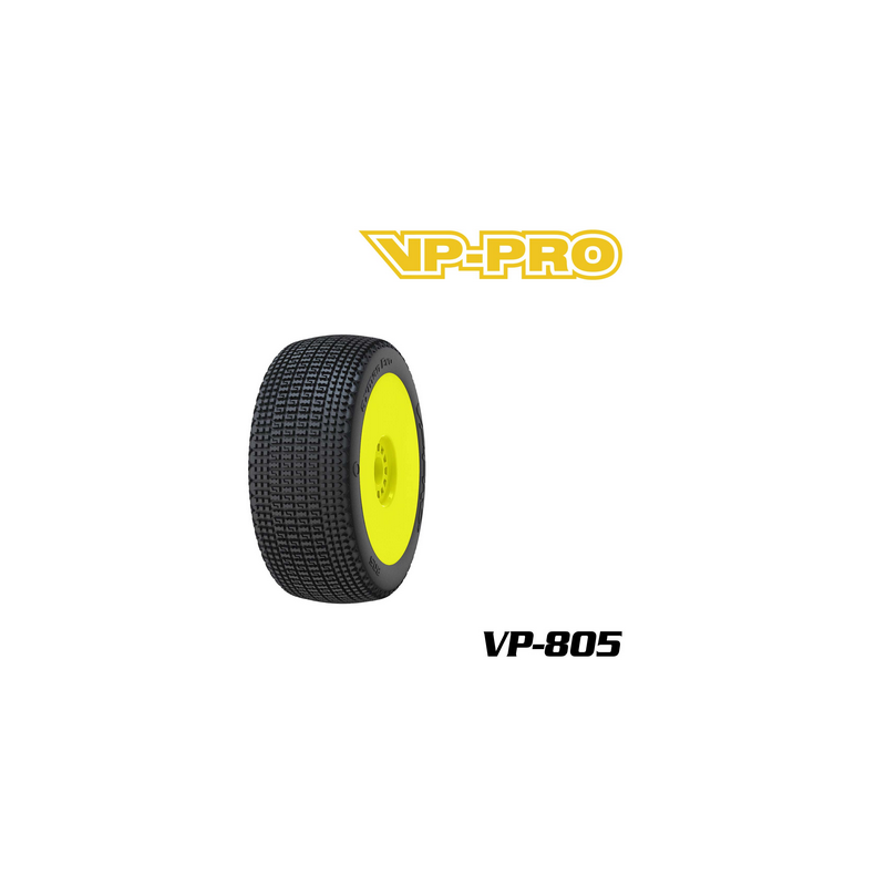 roue buggy 1/8 AXMAN EVO VP PRO montés collés sur JANTES JAUNES à vendre