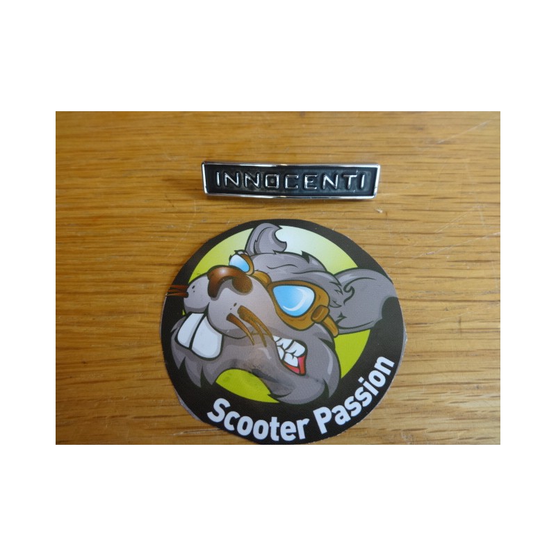 Emblème "Innocenti" arrière châssis Lambretta  GP/DL chez scooter passion en belgique et en france
