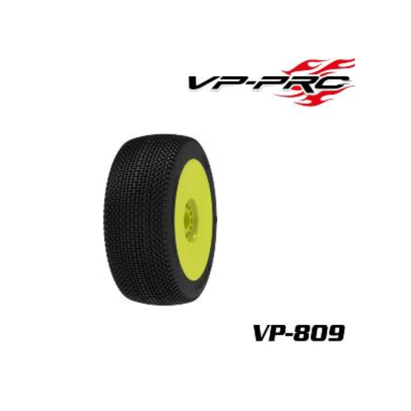 pneus 1/8 BUGGY BLADE EVO VP PRO montés collés sur JANTES JAUNES