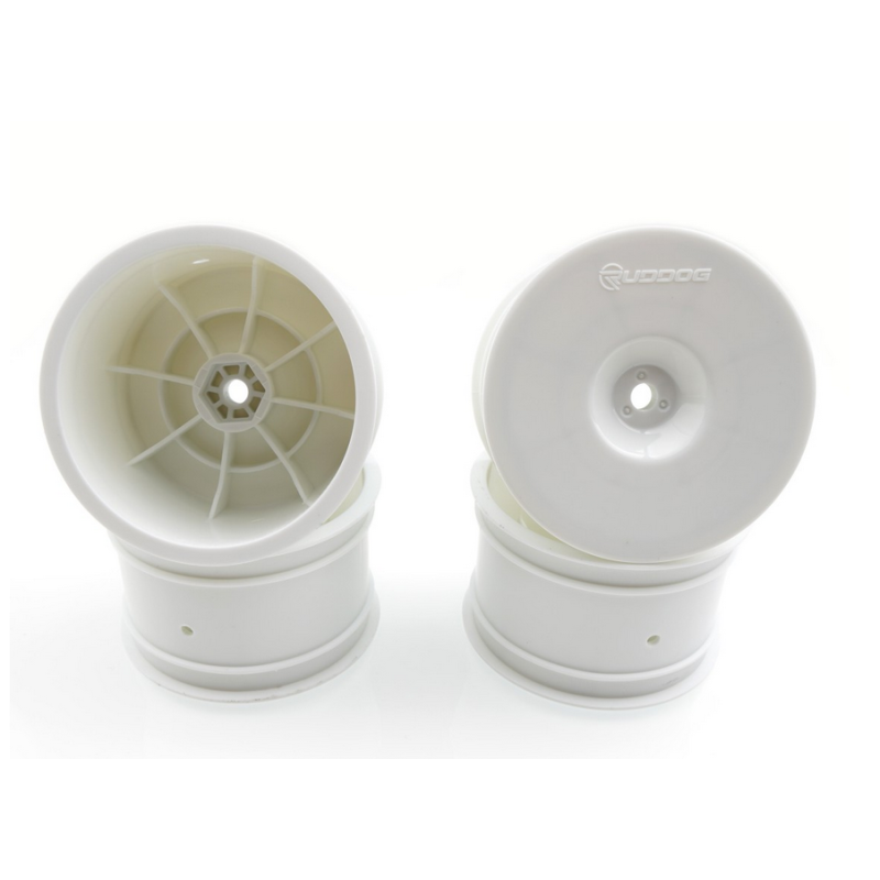 Kit 2 jantes 2.2" buggy 1/10 - AVANT & ARRIERE - BLANCHES