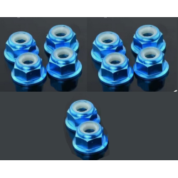 Set 10 schroeven M3 Nylstop blauw genius rc auto
