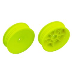 Kit 2 jantes Team Associaed 2.2" buggy 1/10  - AVANT 4X2  - SLIM - JAUNES