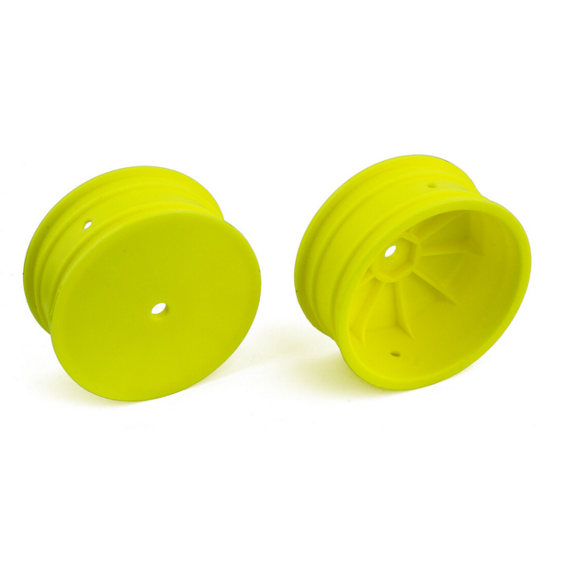 Kit 2 jantes Team Associaed 2.2" buggy 1/10  - AVANT 4X4  - NO OFFSET - JAUNES