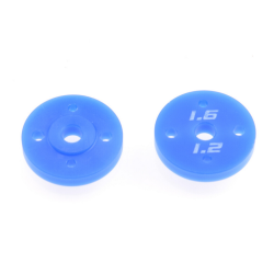 Set 2 shockdempers zuigers rc Buggy 1/10 Team Associated RC10B7 - 4 holes - 2x1.6mm and 2x1.2mm - OPTIE REVOLUTION DESIGN