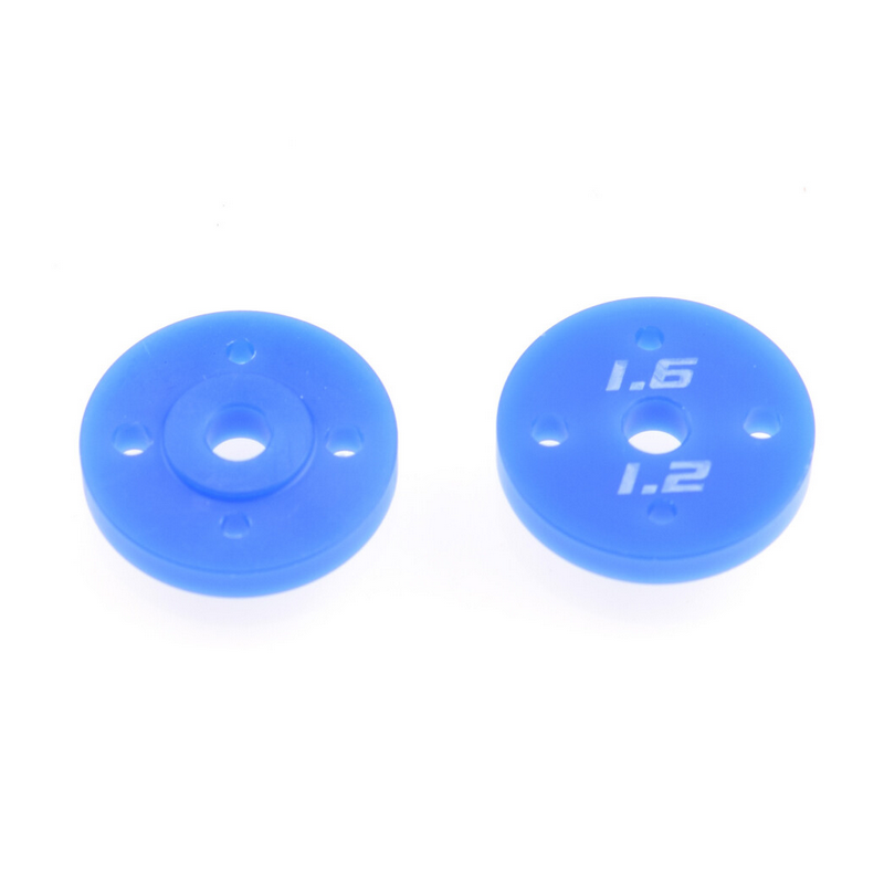 Set 2 shockdempers zuigers rc Buggy 1/10 Team Associated RC10B7 - 4 holes - 2x1.6mm and 2x1.2mm - OPTIE REVOLUTION DESIGN