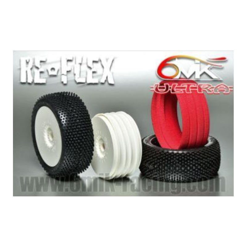 2 banden 1/8 BUGGY REFLEX 6MIK + WIT VELGEN + ULTRA INSERT