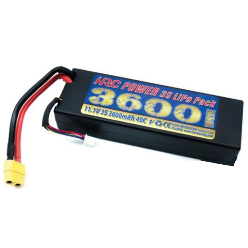batterie accu LiPo 3S - 11.1V 3600mAh 70C - Hard Case - XT 60 magasin modélisme belgique france