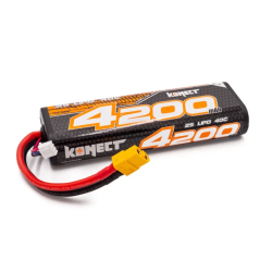 LiPo accu Batterij KONECT - 2S - 7.4V 4200mAh 40C - XT 60 magasin modélisme belgique