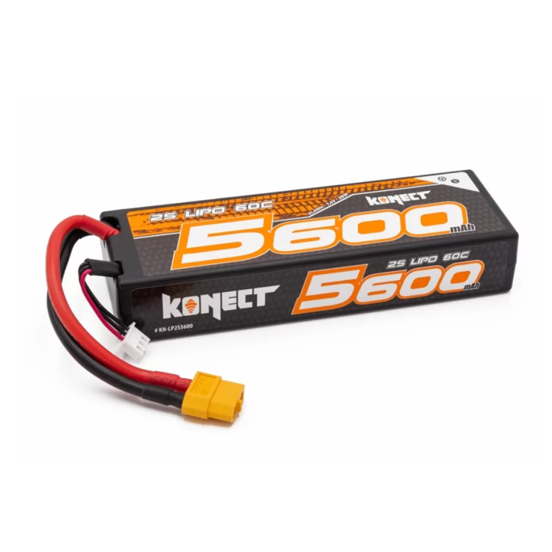 LiPo accu Batterij KONECT - 2S - 7.4V 5600mAh 60C - HARD CASE - XT60 te koop rc winkel modelbouw belgie
