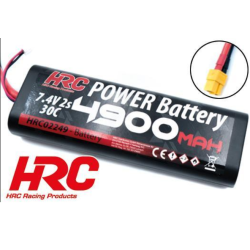 Batterie Accu LiPo HRC - 2S - 7.4V 4900mAh 40C - XT60 magasin modélisme rc belgique liege