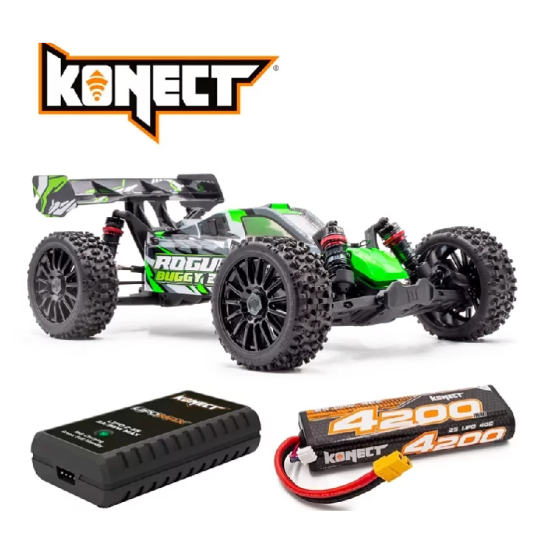 STARTER KIT Voiture RC Hobbytech Rogue Buggy V2.0 1/8  Electrique  - RTR - 4WD vert à vendre magasin modélisme belgique