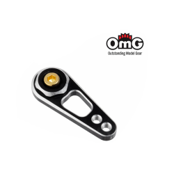 Palonnier bras de servo OMG - 25T - PLAT - DOUBLE FACE - NOIR - Futaba, HRC, Powerstar