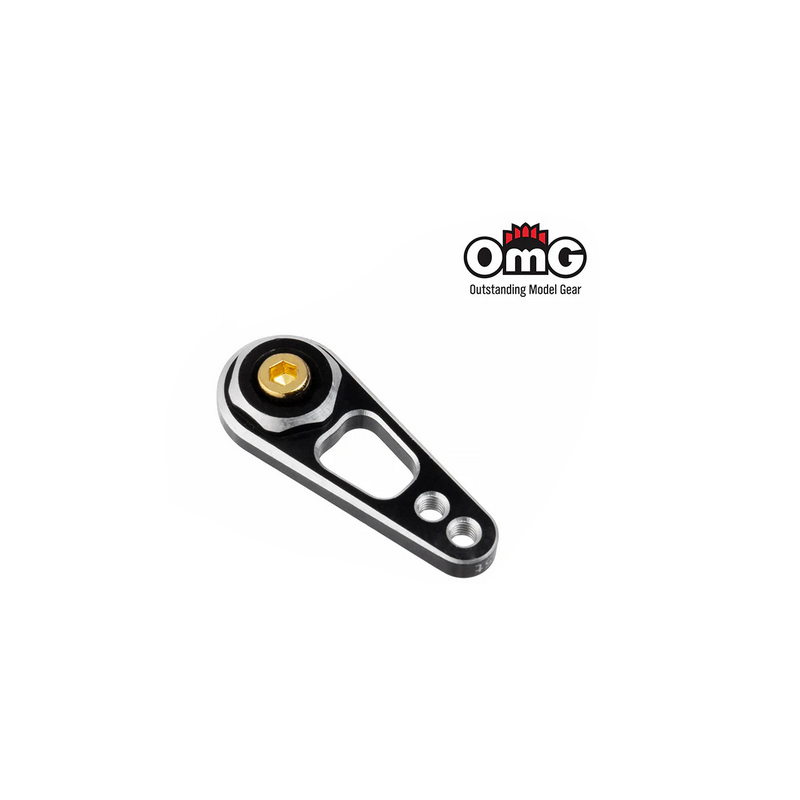 Servoarm OMG - ZWART - FLAT - DOUBLE SIDE - 25T - Futaba, HRC, Powerstar