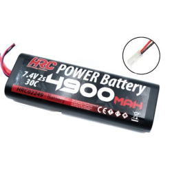 LiPo accu Batterij HRC - 2S - 7.4V 4900mAh 30C - Rounded Hard Case - Tamiya à vendre magasin modélisme belgique liege