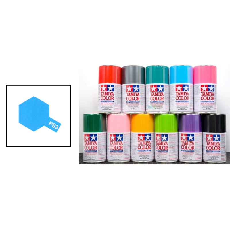 TAMIYA Spuitbus verf lexan body RC auto - PS3 - LICHT BLAUW