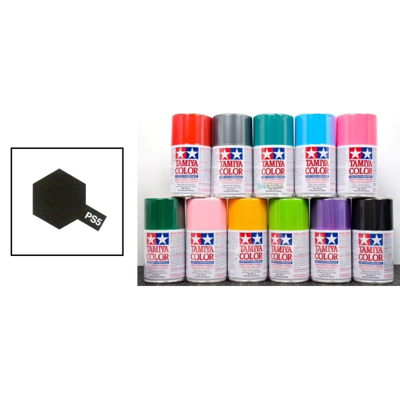 Peinture TAMIYA carrosserie lexan voitures RC - PS5 - NOIR