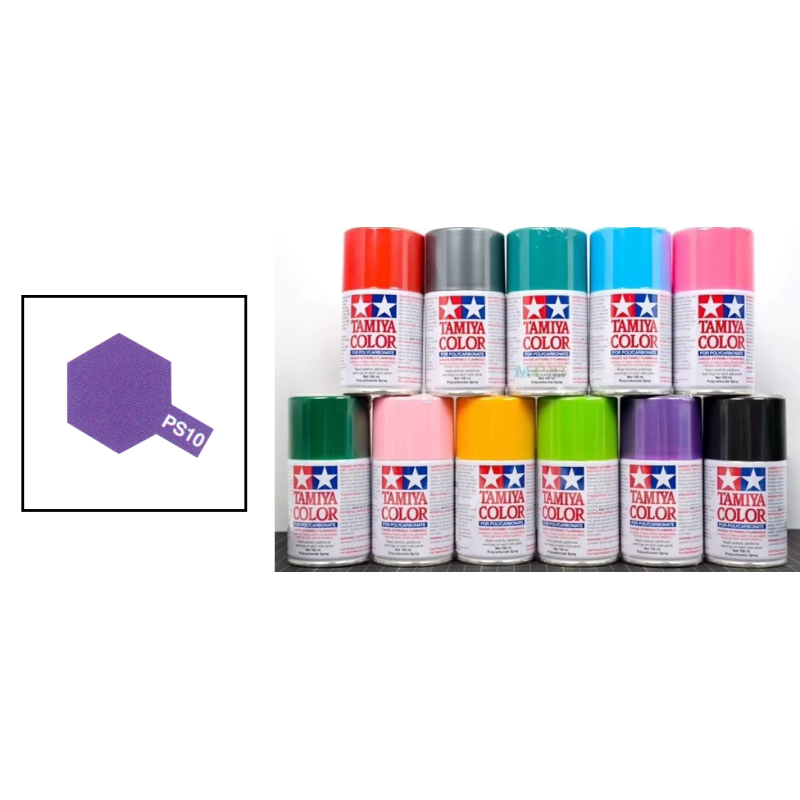 Peinture TAMIYA carrosserie lexan voitures RC - PS10 - VIOLET