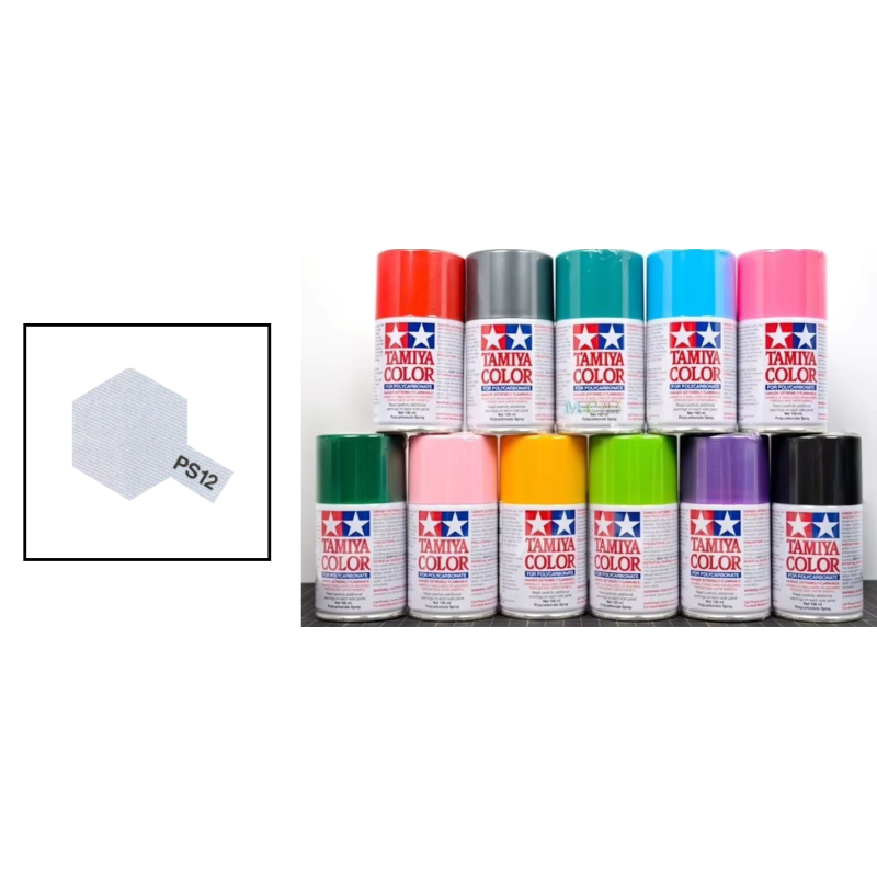 Peinture TAMIYA carrosserie lexan voitures RC - PS12 - ARGENT