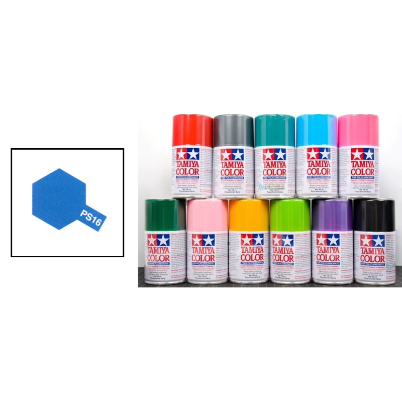 Peinture TAMIYA carrosserie lexan voitures RC - PS16 - BLEU METALLISE