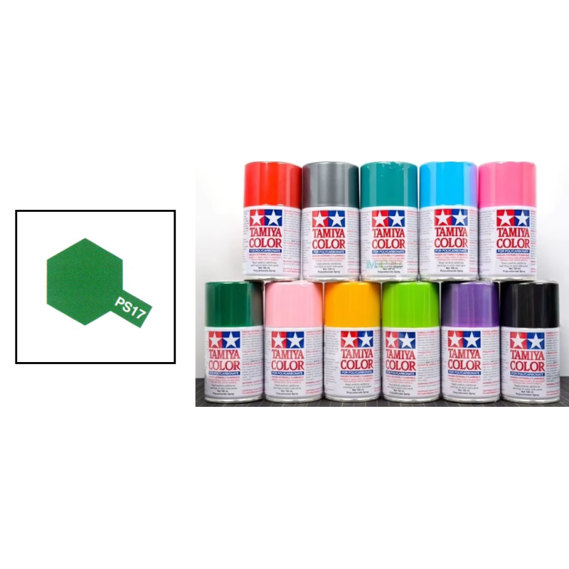 Peinture TAMIYA carrosserie lexan voitures RC - PS17 - VERT METALLISE