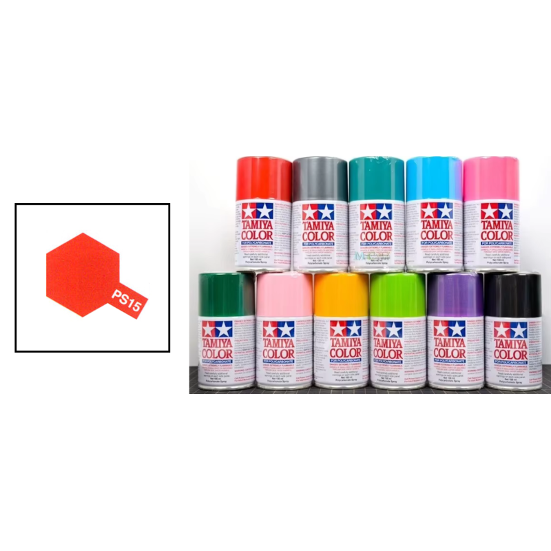 Peinture TAMIYA carrosserie lexan voitures RC - PS15 - ROUGE METALLISE