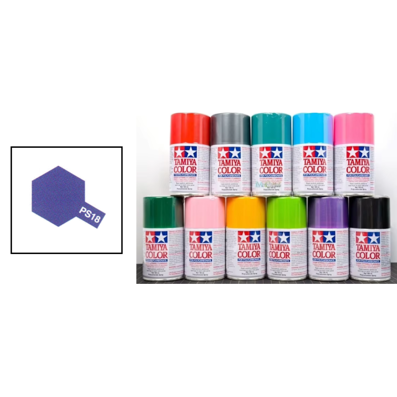 Peinture TAMIYA carrosserie lexan voitures RC - PS18 - VIOLET METALLISE