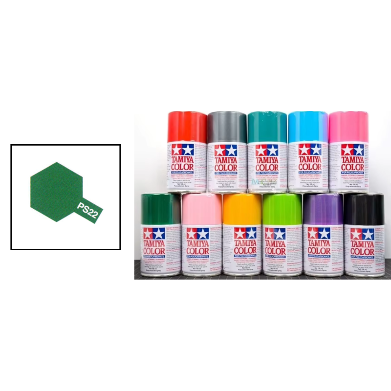 Peinture TAMIYA carrosserie lexan voitures RC - PS22 - VERT