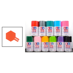 Peinture TAMIYA carrosserie lexan voitures RC - PS24 - ORANGE FLUIO